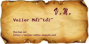 Veiler Máté névjegykártya